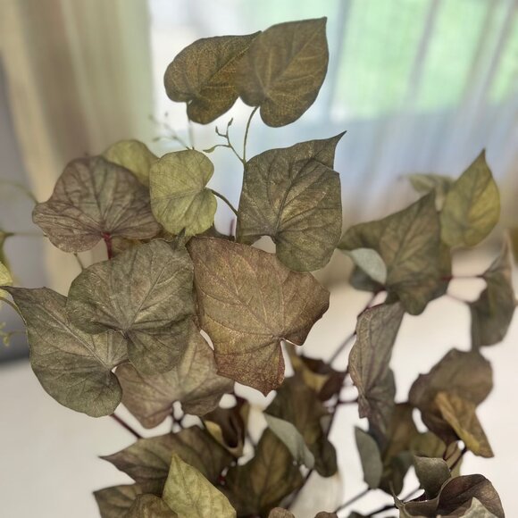 Fall leaf spray, 2 leaf variety, home decor, faux fall leaves, artificial grass - Picture 1 of 3